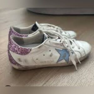 blue and purple designer shoe!